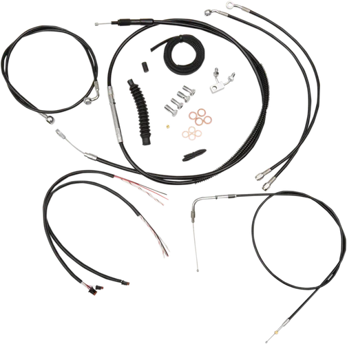 LA Chopper 12-14in Black Handlebar Controls Kit