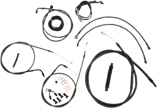 LA Chopper 12-14in Midnight Handlebar Controls Kit w ABS