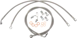 LA Choppers SS Front Brake Line Kit use w 15-17in Ape Hangers w ABS