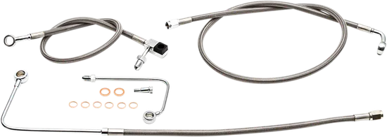 LA Choppers SS Front Brake Line Kit use w 12-14in Ape Hangers w ABS