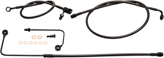 LA Choppers Midnight Brake Line Kit use w 18-20in Ape Hangers w ABS