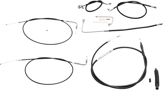 LA Chopper STD Black 15-17in Handlebar Controls Kit w ABS