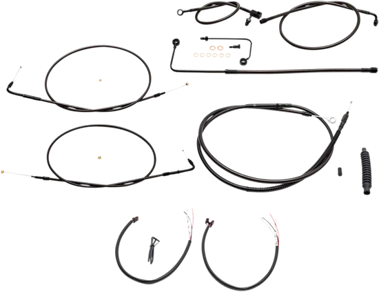 LA Chopper 12-14in Midnight Handlebar Controls Kit w ABS