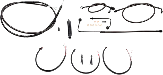 LA Chopper 12-14in Midnight Handlebar Controls Kit w ABS