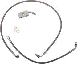 LA Choppers SS Front Brake Line Kit use w 15-17in Ape Hangers w ABS