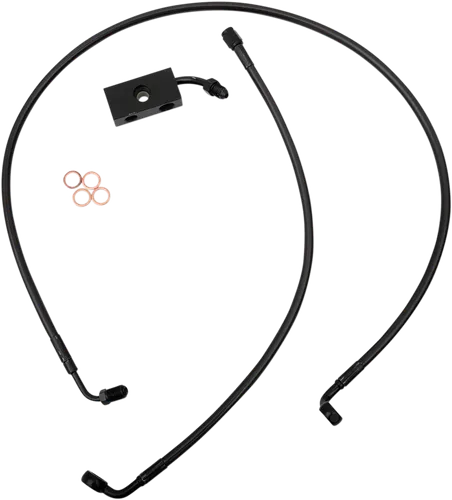 LA Choppers Midnight Brake Line Kit use w 18-20in Ape Hangers w ABS