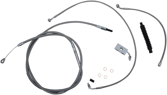 LA Chopper Std SS 12-14in Ape Hanger Controls Kit w ABS