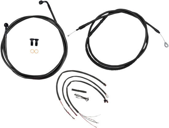 LA Chopper 12-14in Midnight Handlebar Controls Kit wo ABS