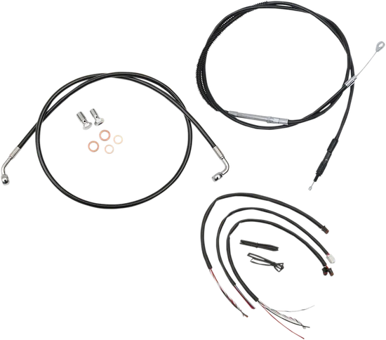 LA Chopper 15-17in Black Handlebar Controls Kit wo ABS