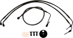 LA Choppers Midnight Brake Line Kit use w 15-17in Ape Hangers w ABS