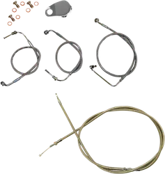 LA Chopper Std SS Quick Detach 15-17in Ape Hanger Controls Kit w ABS