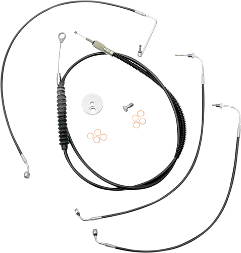 LA Chopper STD Quick Connect Black 18-20in Handlebar Controls Kit w ABS