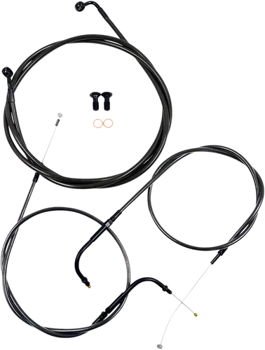 LA Chopper 15-17in Midnight Std Handlebar Controls Kit wo ABS