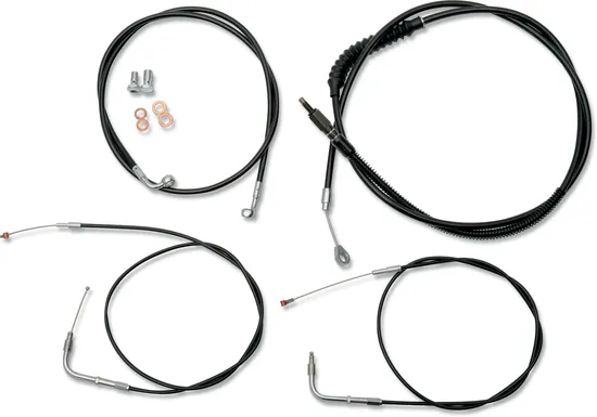 LA Chopper STD Black 18-20in Handlebar Controls Kit wo ABS