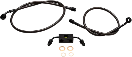 LA Choppers Midnight Brake Line Kit use w 15-17in Ape Hangers w ABS