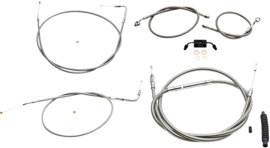 LA Chopper Std SS 12-14in Ape Hanger Controls Kit w ABS 1