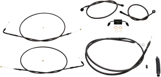 LA Chopper 12-14in Midnight Std Handlebar Controls Kit w ABS