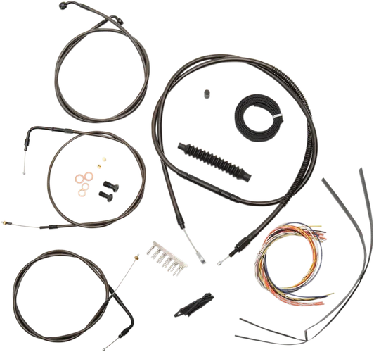 LA Chopper 12-14in Midnight Handlebar Controls Kit wo ABS