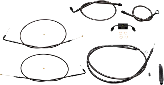LA Chopper 12-14in Midnight Std Handlebar Controls Kit w ABS 1