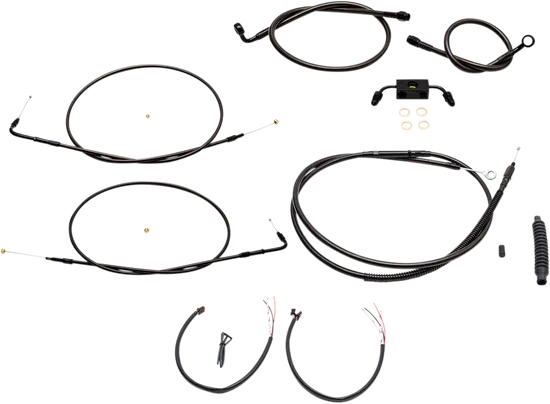 LA Chopper 15-17in Midnight Handlebar Controls Kit w ABS