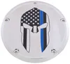 CE Chrome Billet Sparta Blue Line Derby Cover