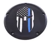 CE Black Billet Sparta Blue Line Derby Cover