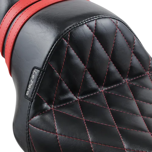 Le Pera Black w Red Diamond Stitch Stubs Spoiler Solo Seat 2