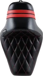 Le Pera Black w Red Diamond Stitch Stubs Spoiler Solo Seat