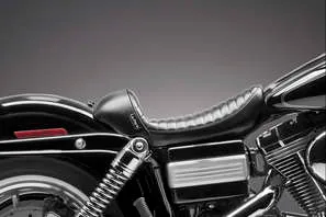 Le Pera Black Pleated Stubs Cafe Solo Seat