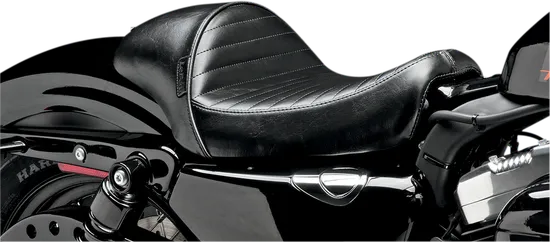 Le Pera Black Pleated Stubs Cafe Solo Seat