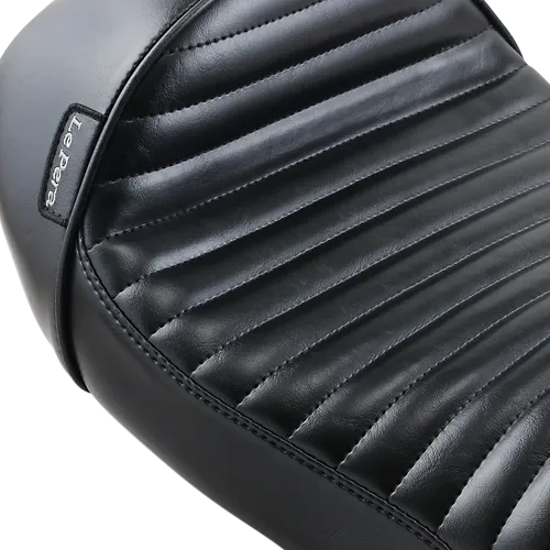 Le Pera Black Pleated Stubs Cafe Solo Seat
