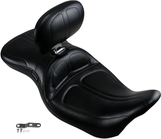 Le Pera Black Stitched Maverick Seat w Backrest