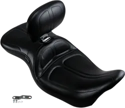 Le Pera Black Stitched Maverick Seat w Backrest