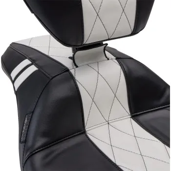 Le Pera White Black Double Diamond Outcast GT Seat w Backrest