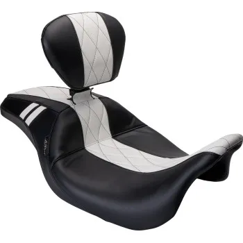 Le Pera White Black Double Diamond Outcast GT Seat w Backrest