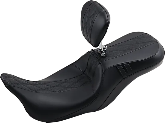 Le Pera  Black Double Diamond Outcast GT 2up Seat w Backrest 1