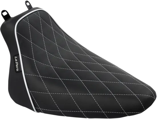 Le Pera Black w White Diamond Stitch Bare Bones Solo Seat