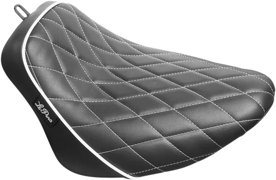 Le Pera Black w White Diamond Stitch Bare Bones Solo Seat