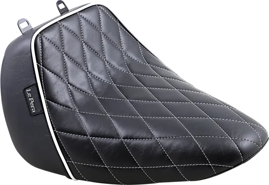 Le Pera Black w White Diamond Stitch Bare Bones Solo Seat