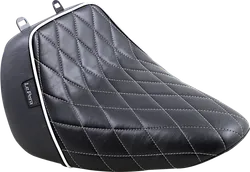 Le Pera Black w White Diamond Stitch Bare Bones Solo Seat