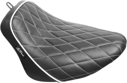 Le Pera Black w White Diamond Stitch Bare Bones Solo Seat