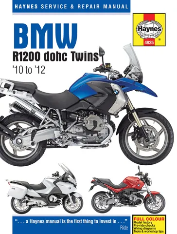 Haynes Service Repair Manual For BMW R1200R GS Touring