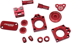 Moose Honda Red Aluminum Bling Pack Blocks Covers