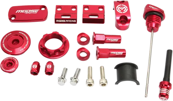 Moose Honda Red Aluminum Bling Pack Blocks Covers