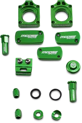 Moose Kawasaki Green Aluminum Bling Pack Blocks Covers
