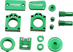 Moose Kawasaki Green Aluminum Bling Pack Blocks Covers