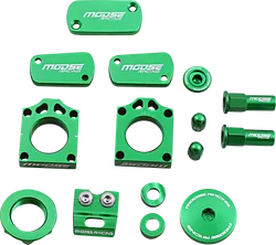 Moose Kawasaki Green Aluminum Bling Pack Blocks Covers