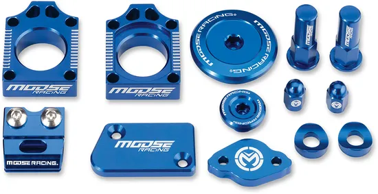 Moose Yamaha Blue Aluminum Bling Pack Blocks Covers
