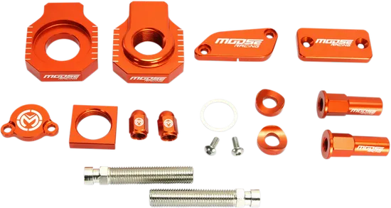 Moose KTM Orange Aluminum Bling Pack Blocks Covers