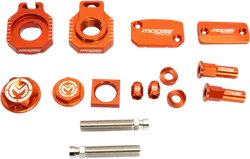Moose KTM Orange Aluminum Bling Pack Blocks Covers